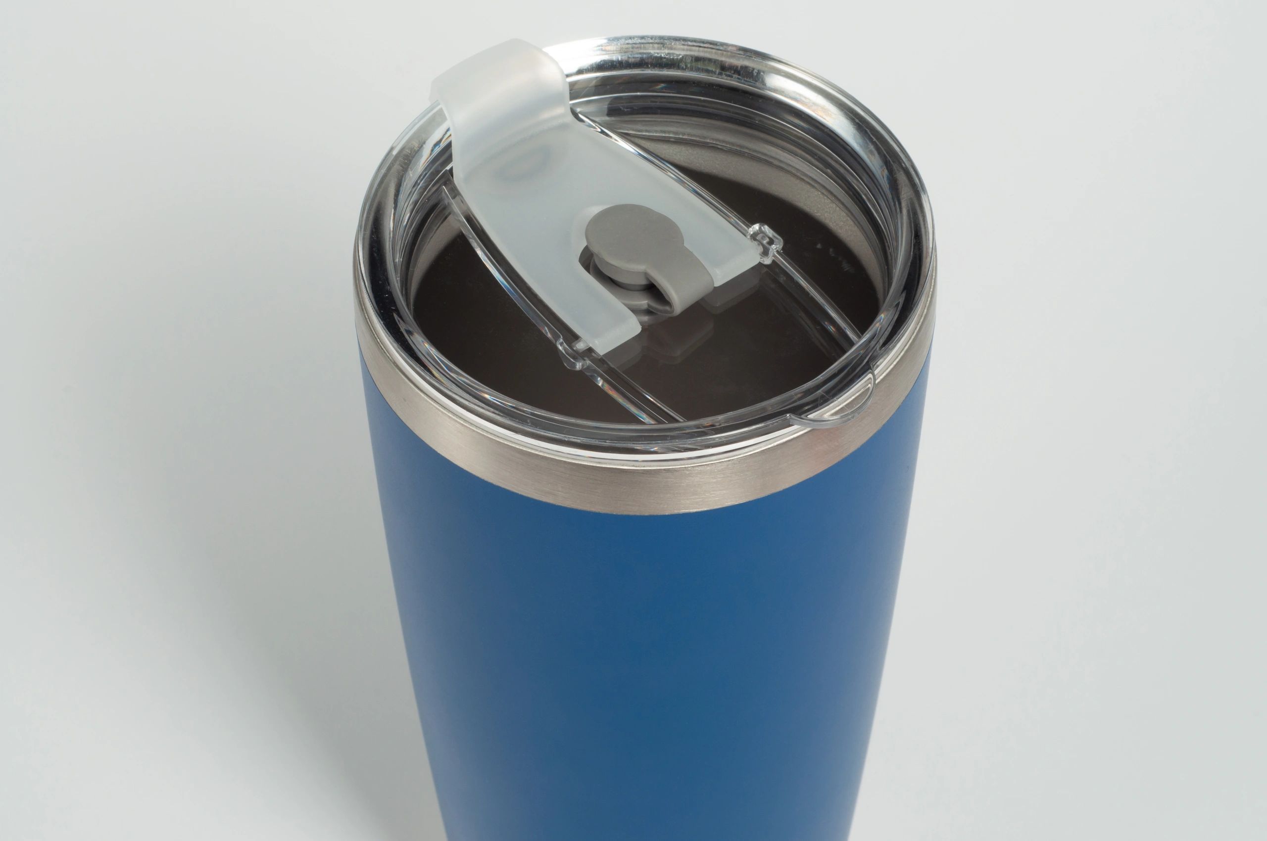 Close-up of a tumbler suitable for custom engraving