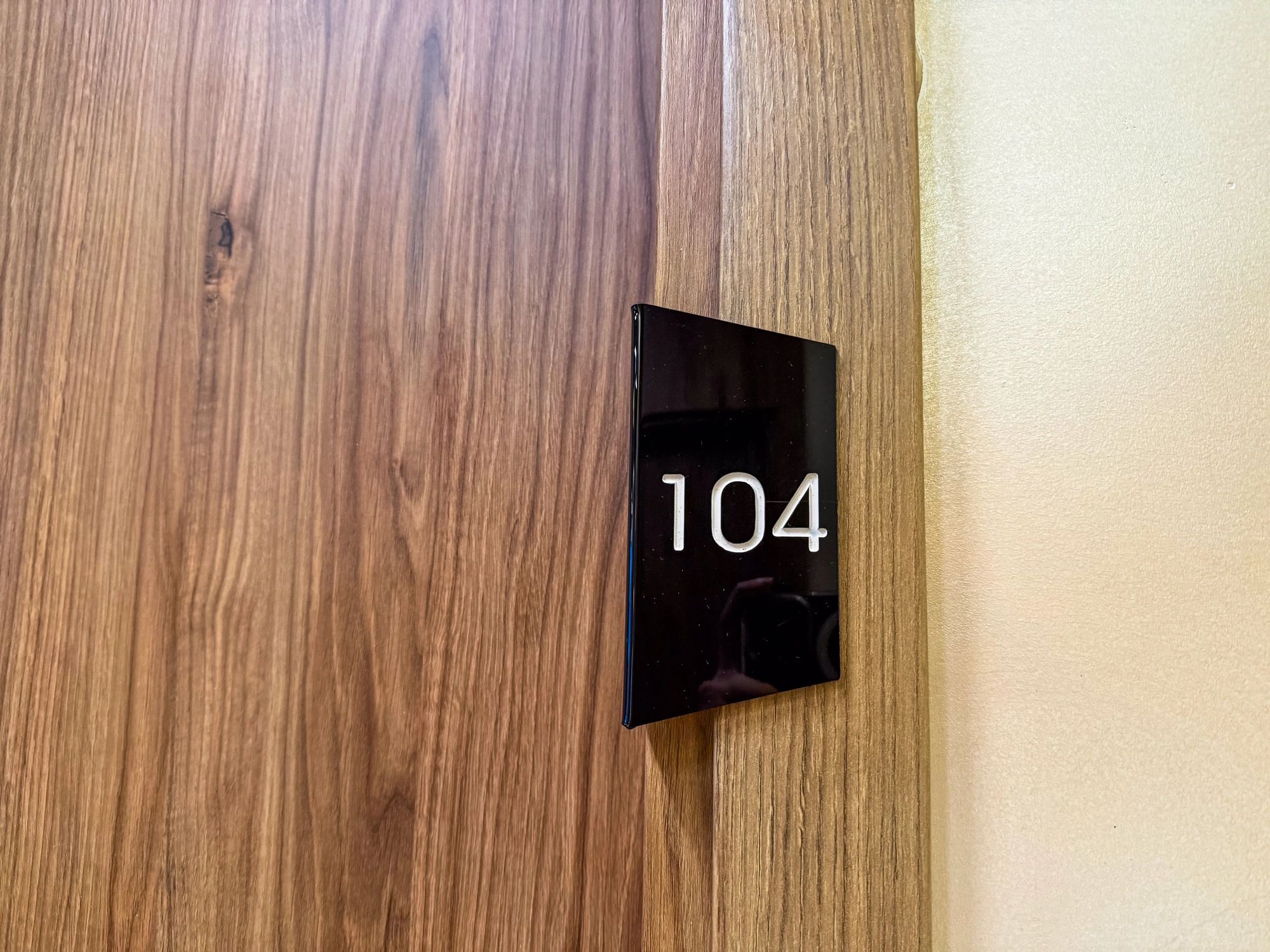Modern sign plate detail representing engraved signage
