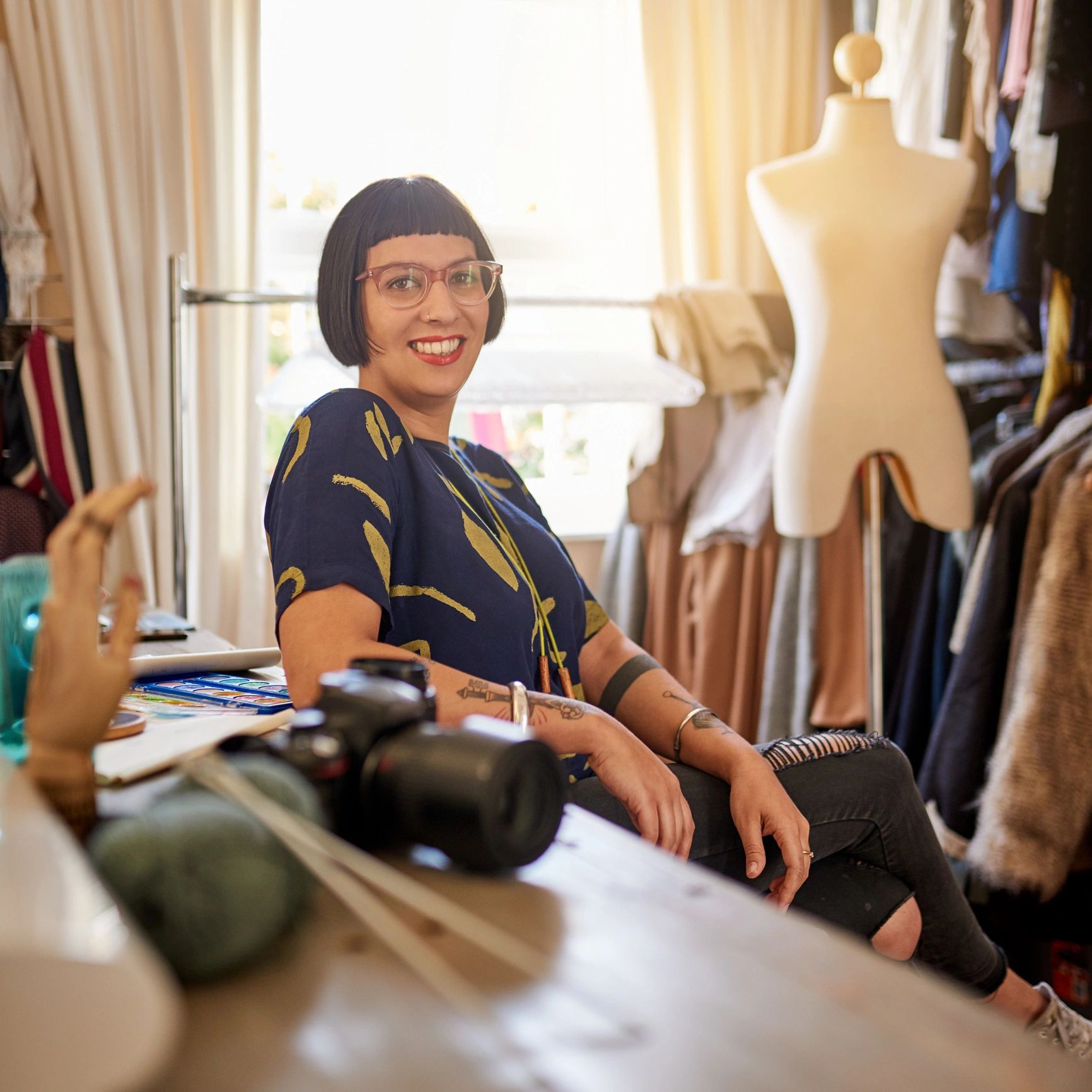 Portrait of a creative business owner in a studio